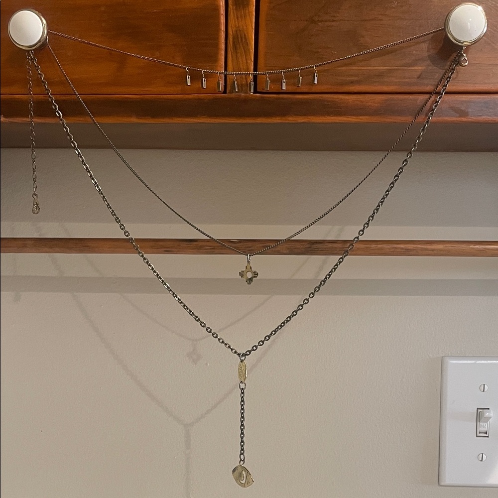 Free People Triple Layered Charm Necklace Set